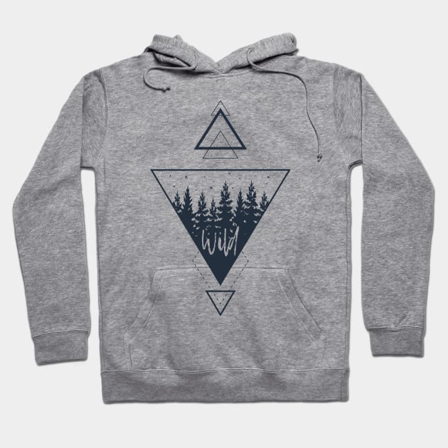 Nature. Wild Forest. Double Exposure. Geometric Style Hoodie by SlothAstronaut